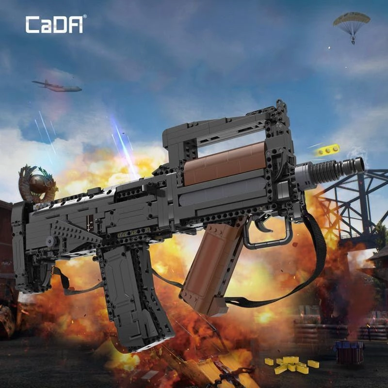 1:1 OTs-14 Groza Assault Rifle Gun Building Blocks Set Professional Grade Wildlife Model