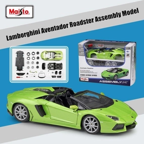 National Symbol PVC Toy 1:24 Lamborghini Aventador Roadster Alloy Assembly Model