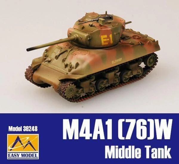 1:72 M4A1 76W 2nd Armored Div Middle Tank Superhero Hobby Series Set