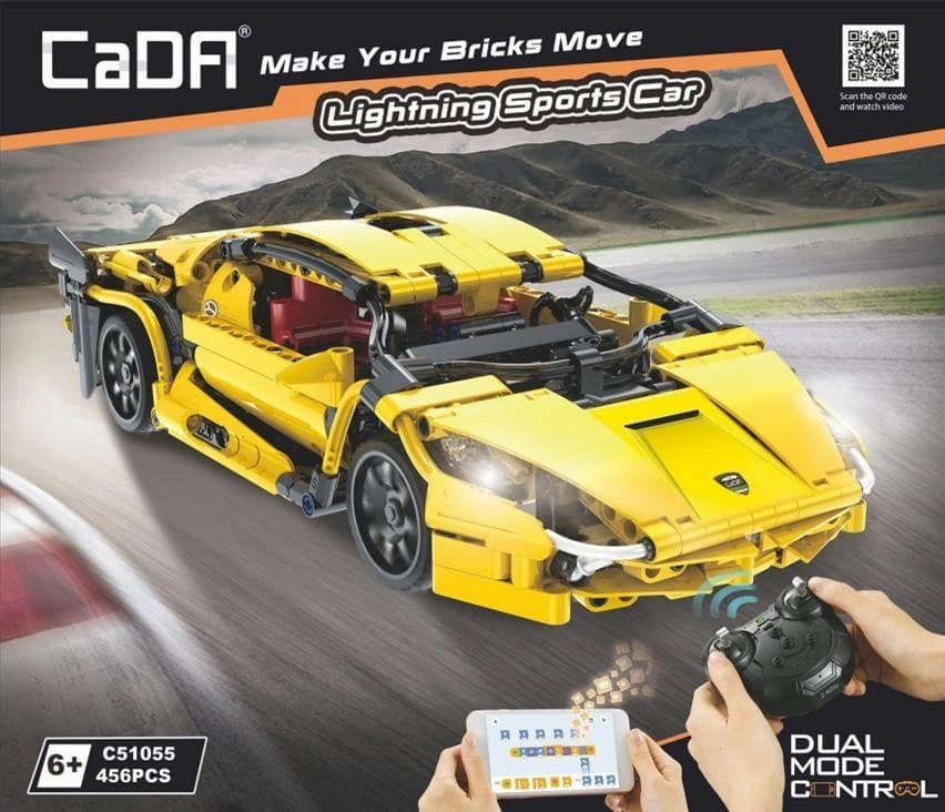 Lamborghini Huracan LP610 Lightning Sports Car Building Blocks Set African Art Legacy Item