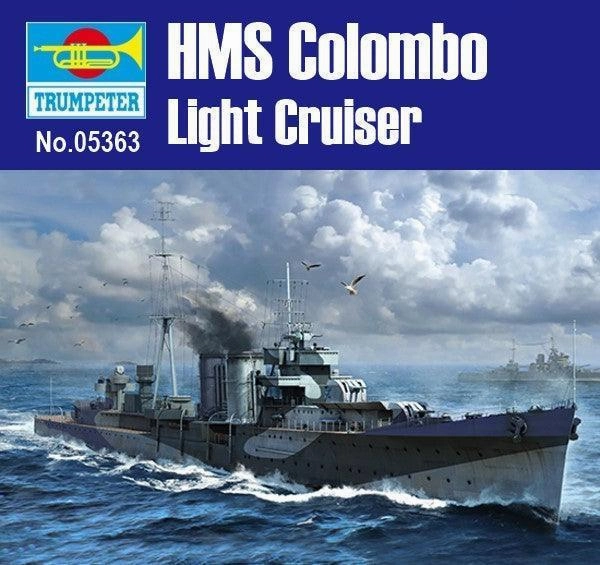 PVC Collectible Independent Artist 1:350 HMS Colombo Light Cruiser Assembly Kit