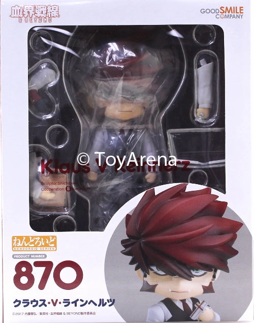 Nendoroid #870 Klaus V Reinherz Blood Blockade Battlefront & Beyond Artistic expression
