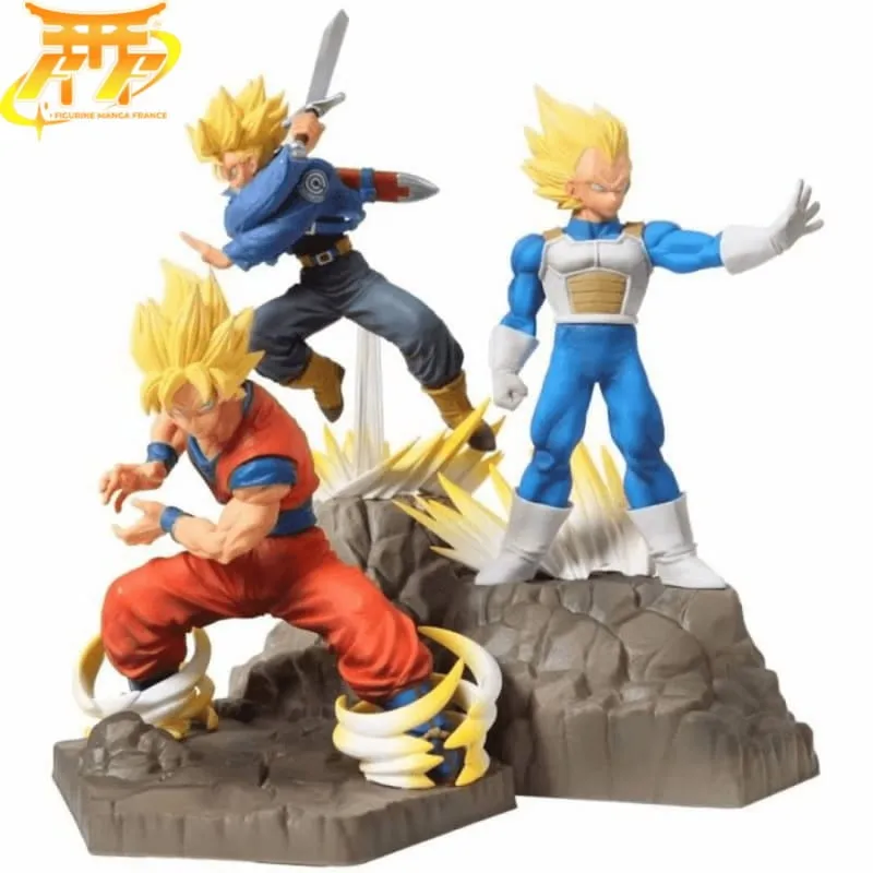 Figurine Son Goku, Vegeta et Trunks - Dragon Ball Z? Magazine Cover Miniature Object