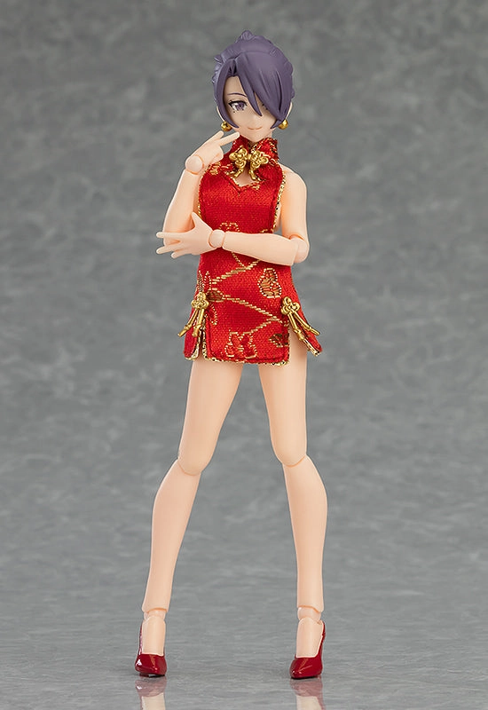 Anime Article People's Choice figma Female Body (Mika) with Mini Skirt Chinese Dress Outfit