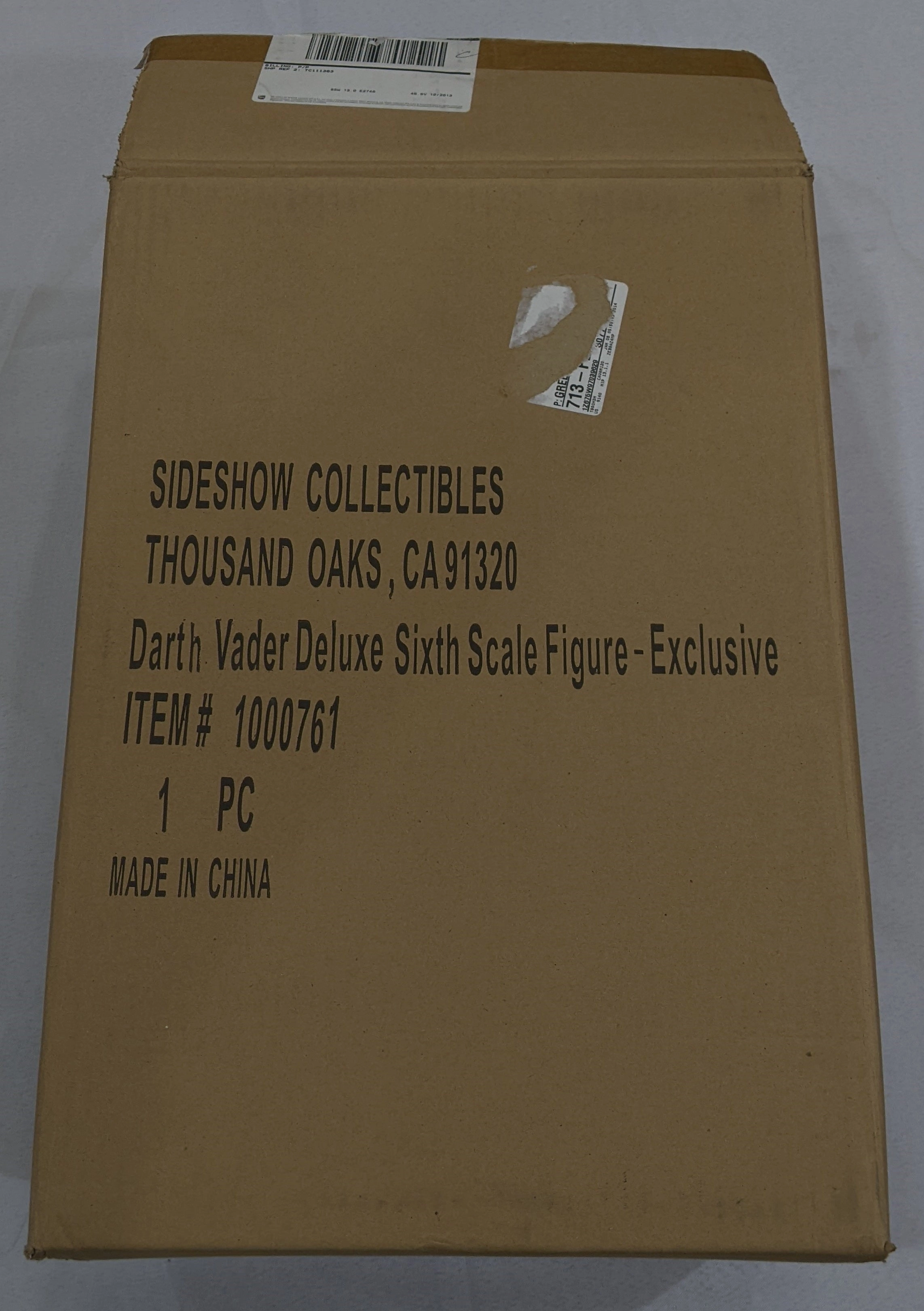 Sideshow Collectible 1/6 Star Wars Darth Vader Deluxe Sixth Scale Figure *Open Box* Wood Carving Coffee Table