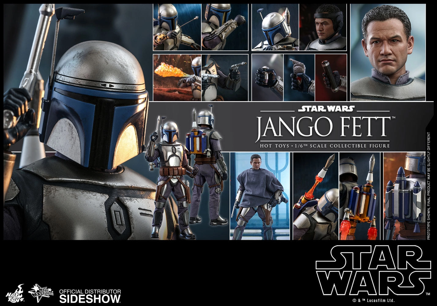 Chibi Article Hot Toys 1/6 Star Wars Episode II: Attack of the Clones Jango Fett Sixth Scale Figure MMS589