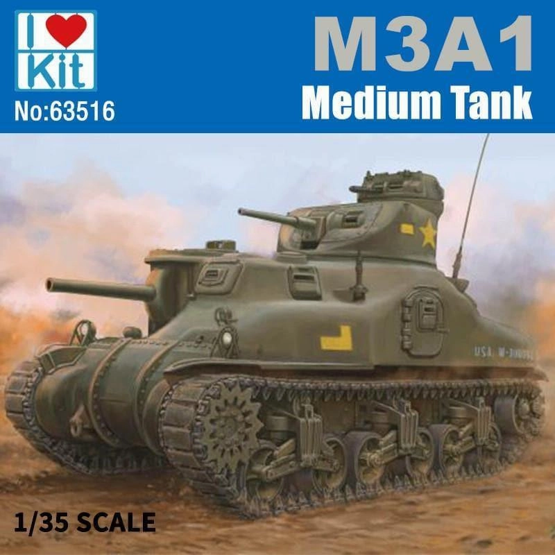 1:35 M3A1 Medium Tank Assembly Kit Hobby Kit Custom Figure