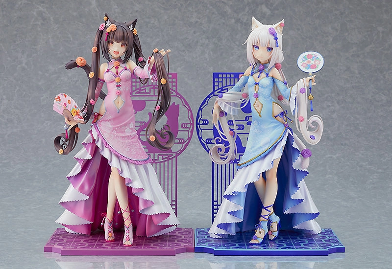 Chocola & Vanilla: Chinese Dress Ver. 1/7 Scale Figure Bundle Wood Carving PVC Item