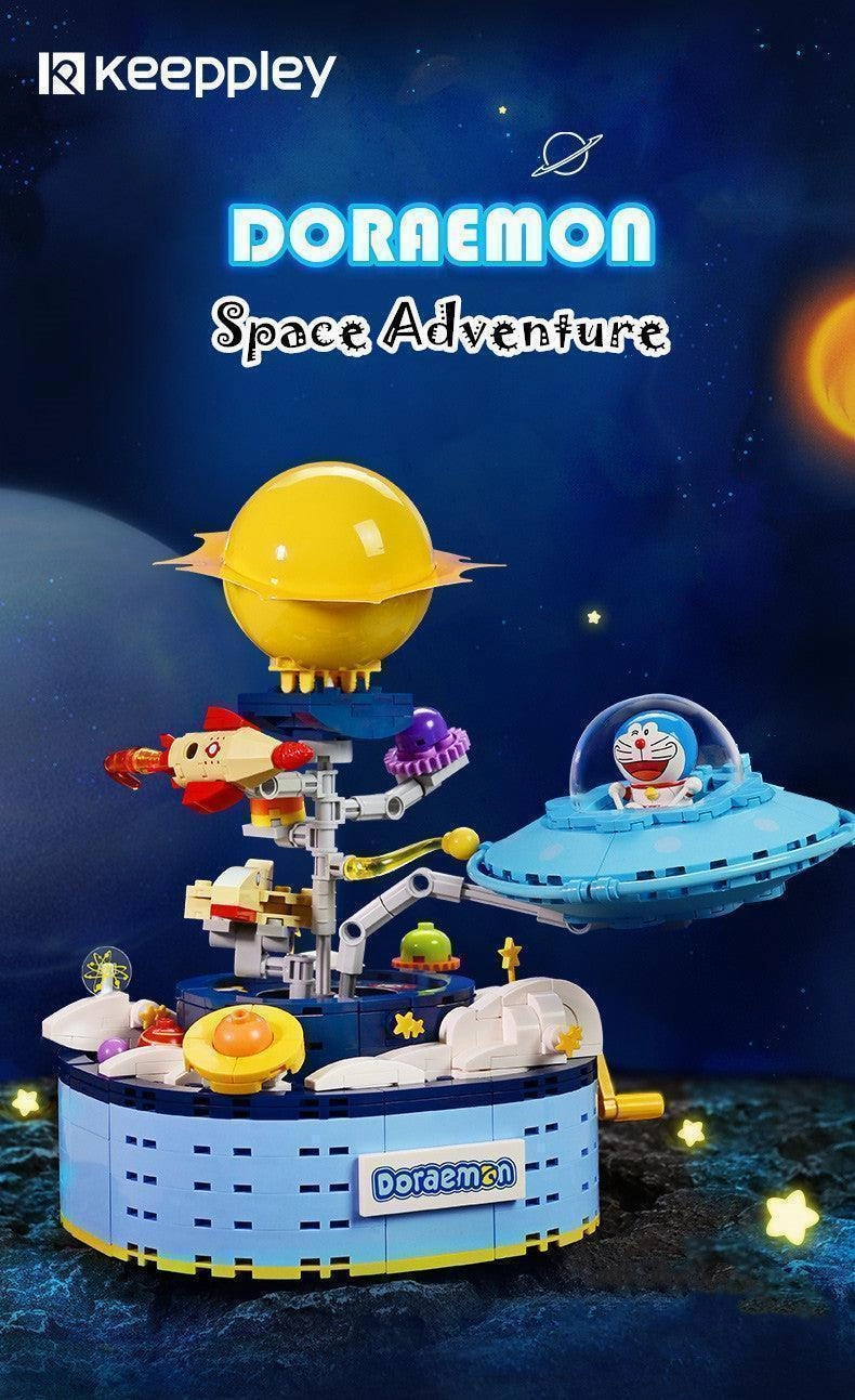 Doraemon Space Adventure Spinning Building Blocks Set Articulated Model
