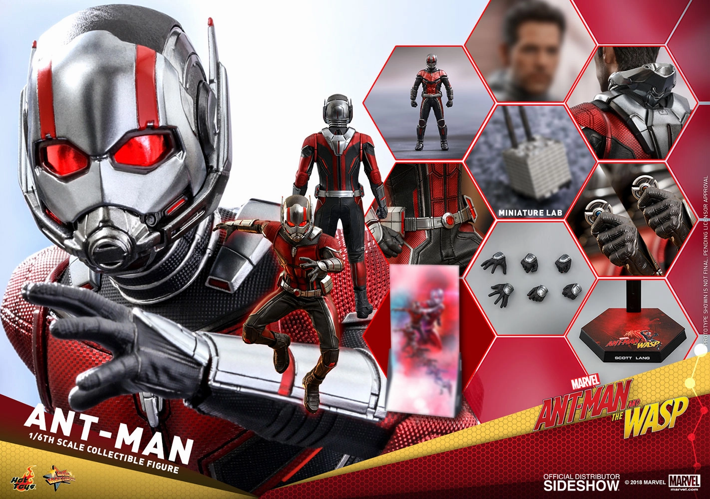 Hot Toys 1/6 Ant-Man and the Wasp Movie Ant Man Sixth Scale MMS497 Limited Art Antihero Model