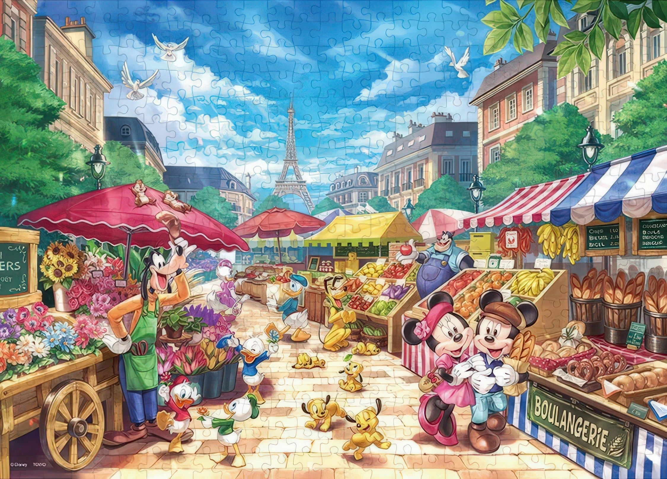Missing Piece Seasonal Decoration Tenyo D-500-692??The Bustle of the Market??500 Pieces Jigsaw Puzzle