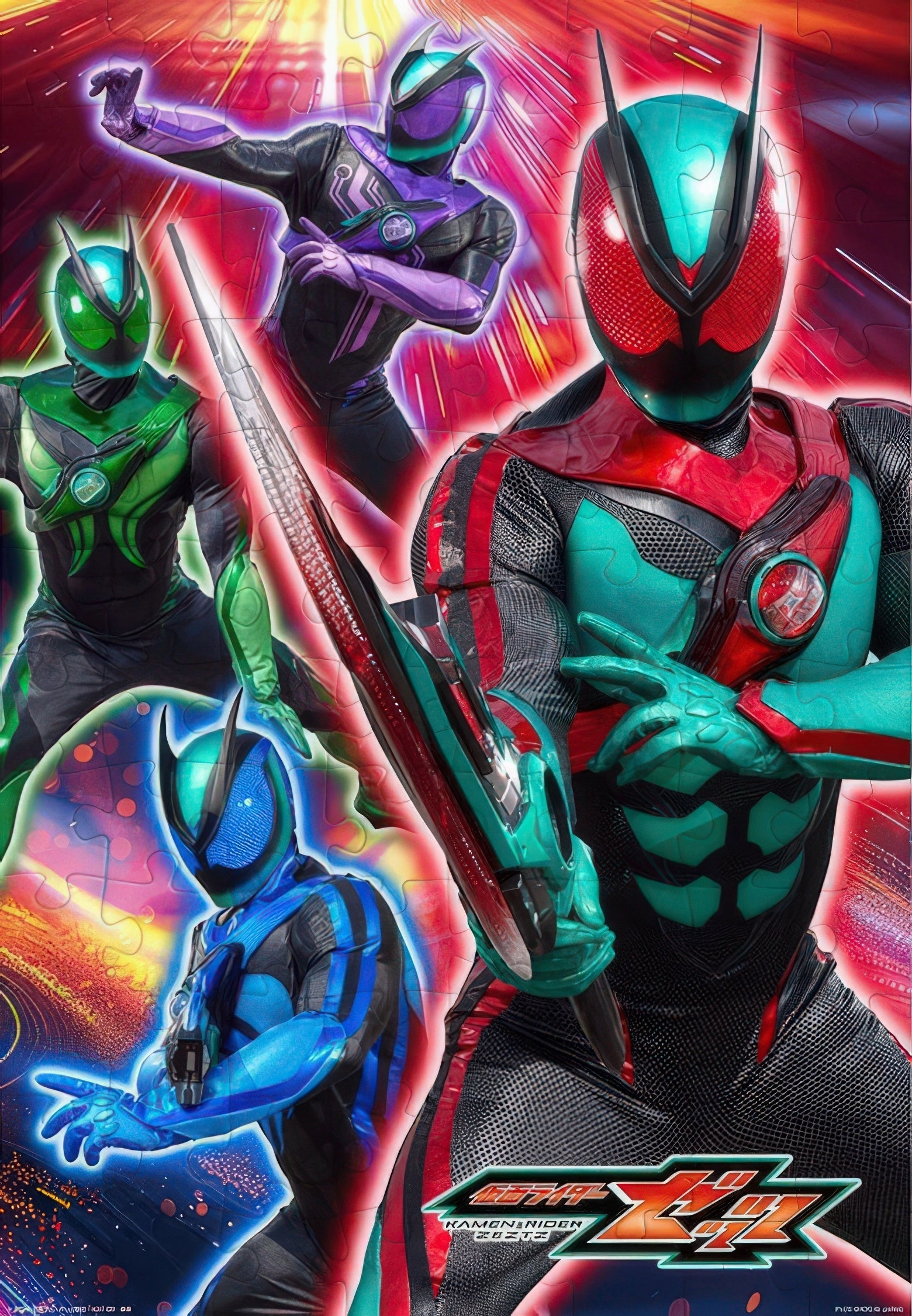 Small Space Pewter Figure Tenyo MK-96-645??Transform! Kamen Rider Zetts??96 Pieces Kids Puzzle