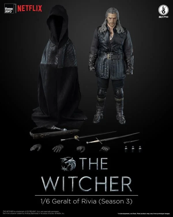 Decorative Object ThreeZero 1/6 The Witcher (Netflix) Geralt of Rivia (Season 3) Action Figure