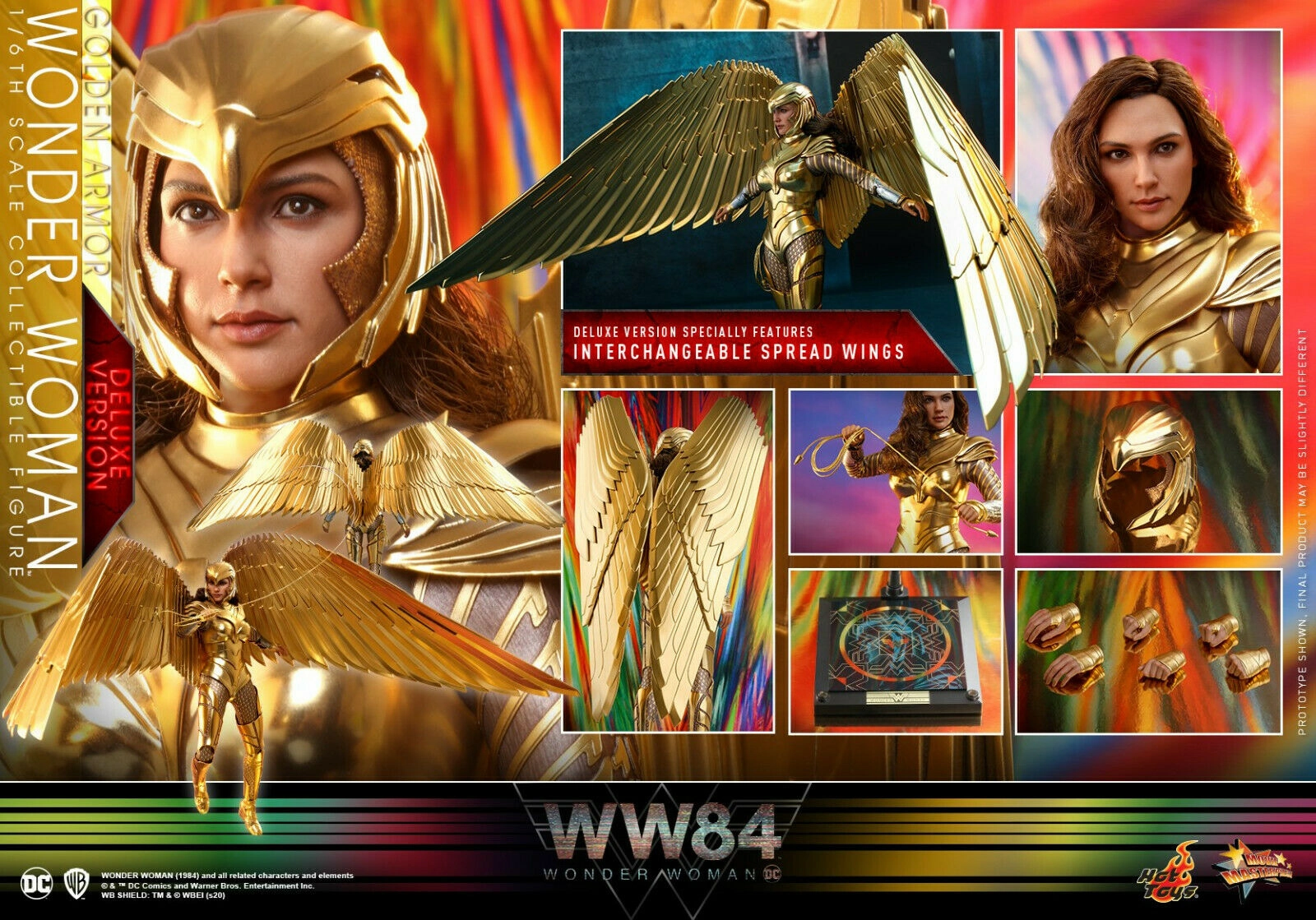 Movie Model Action Display Hot Toys 1/6 DC Comics Golden Armor Wonder Woman DELUXE Version Sixth Scale Figure MMS578