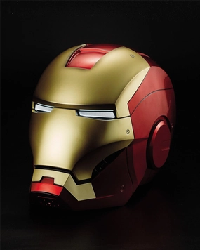 Gaming Model 1:1 Iron Man Mark VII Mk7 Head Mask Helmet Base Speaker