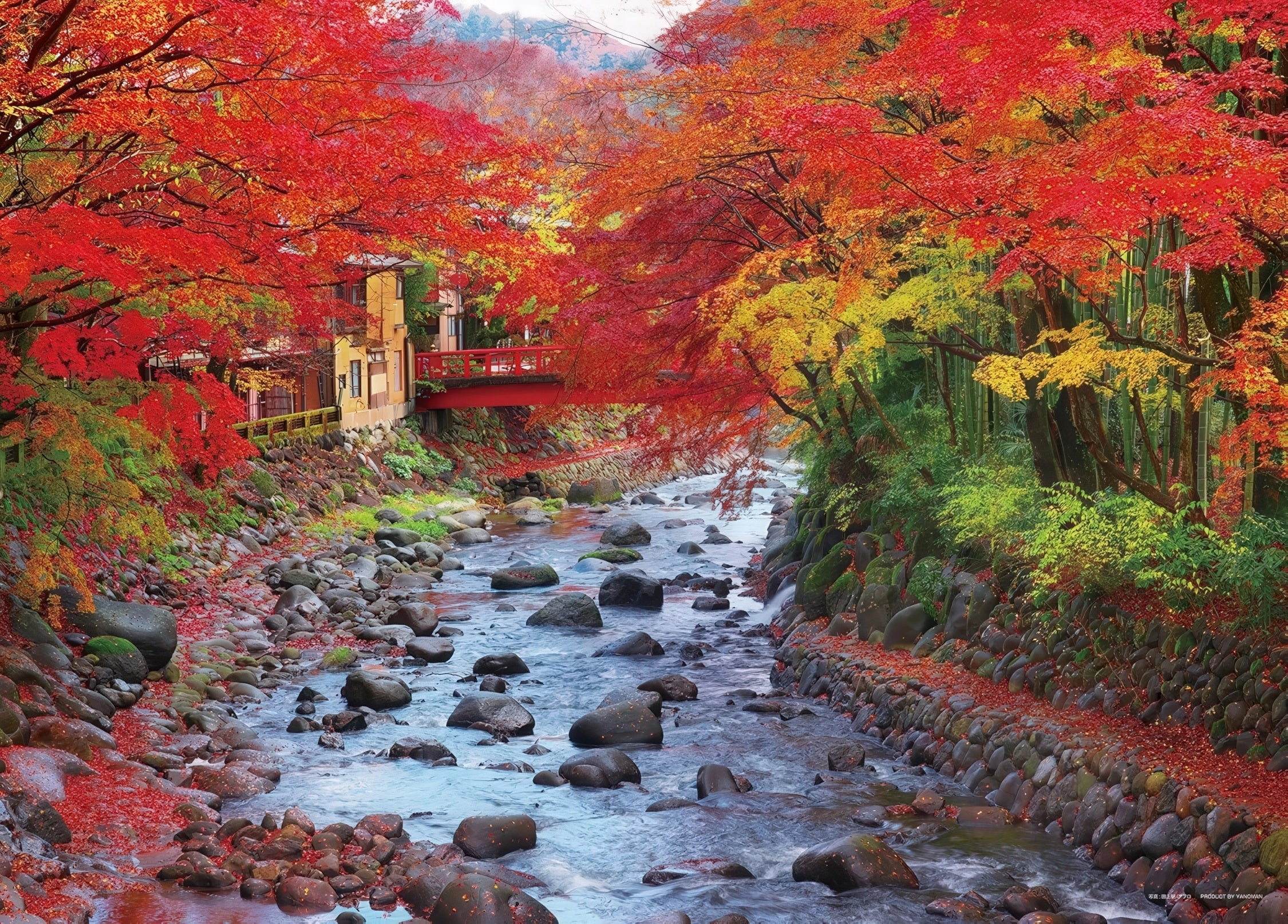 Yanoman 05-1098??The Katsura River in Shuzenji??500 Pieces Jigsaw Puzzle Superhero Model